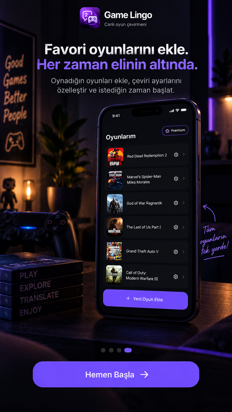 Game Lingo oyun kütüphanesi tanıtımı