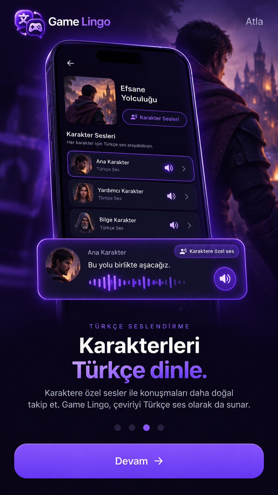 Game Lingo karakter sesleri tanıtımı